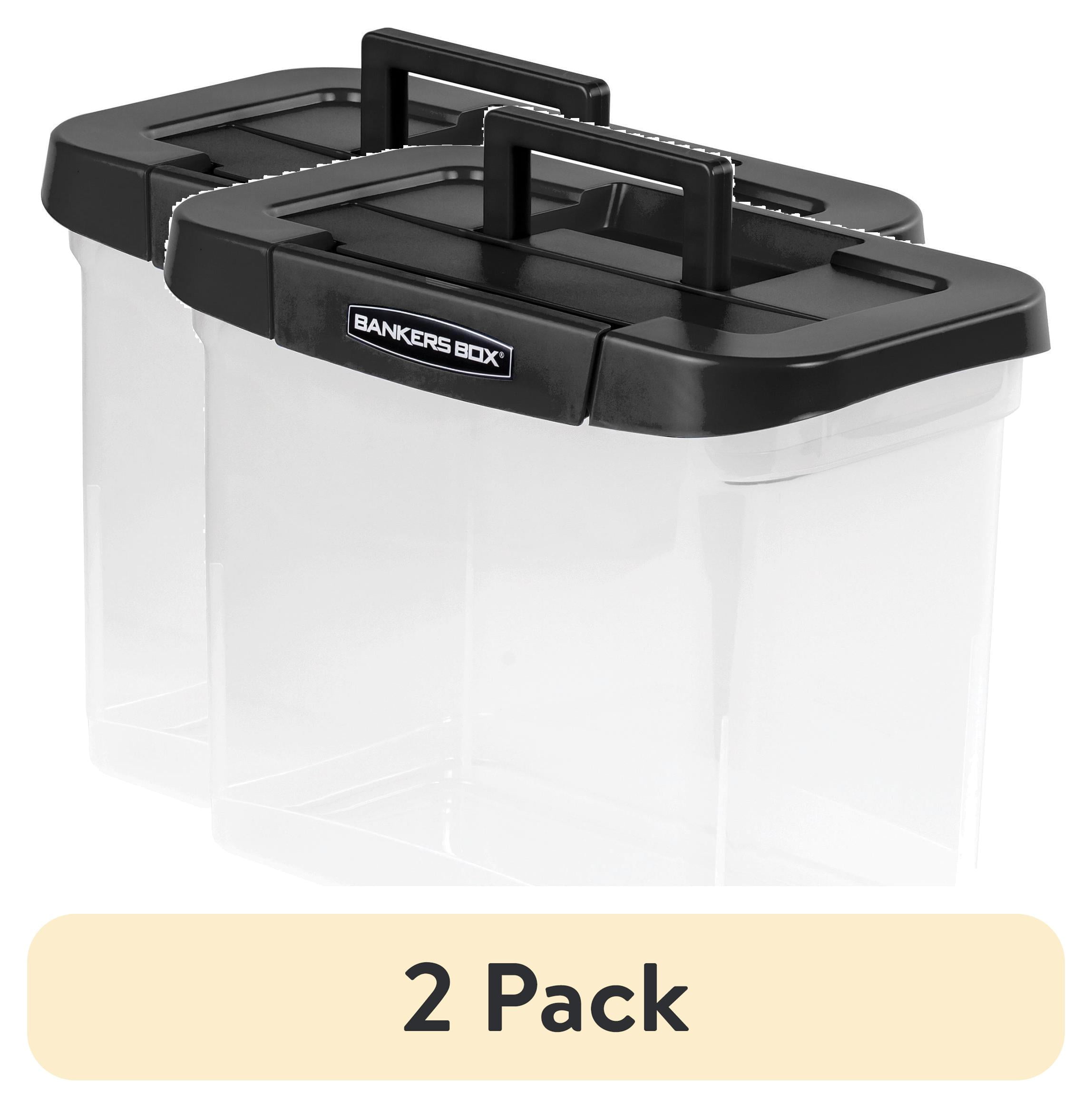 (2 pack) Bankers Box Plastic Letter Size File Organizer, Clear