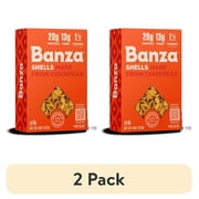 (2 pack) Banza Shells Pasta from Chickpeas - Gluten Free, High Protein, and Lower Carb Protein Noodles, 8oz
