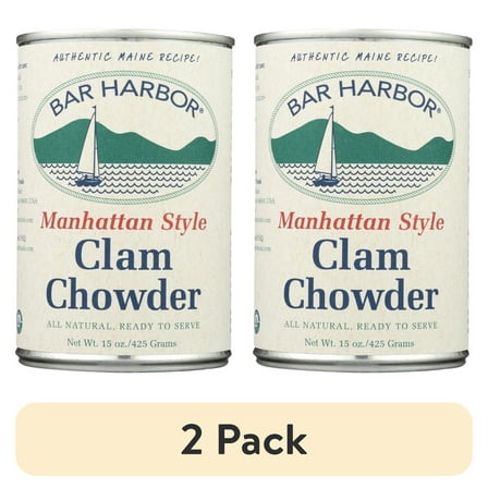 (2 pack) Bar Harbor Ready to Serve Manhattan Style Clam Chowder, 15 oz