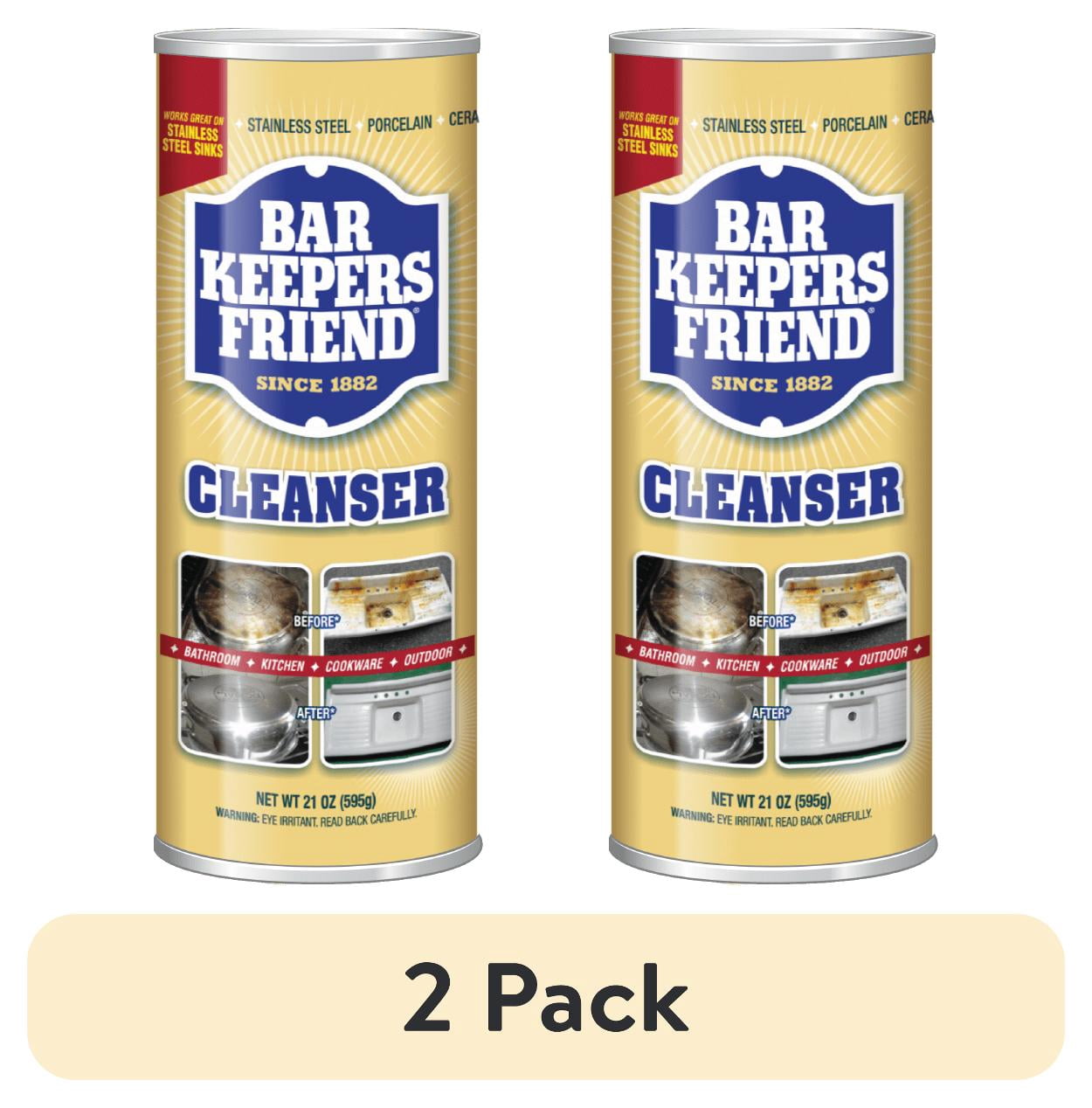 (2 pack) Bar Keepers Friend Cleanser Powder 21 OZ - Trusted Multi-Purpose Cleaner Since 1882