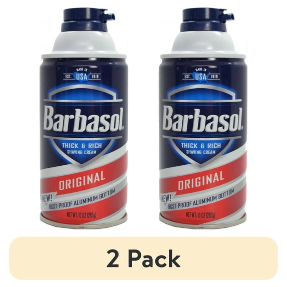 (2 pack) Barbasol, Thick & Rich Shaving Cream, Original - 10oz Each