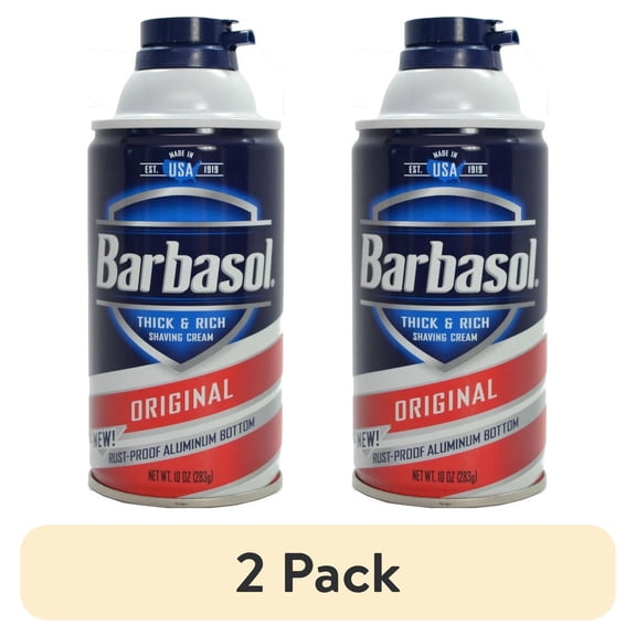 (2 pack) Barbasol, Thick & Rich Shaving Cream, Original - 10oz Each