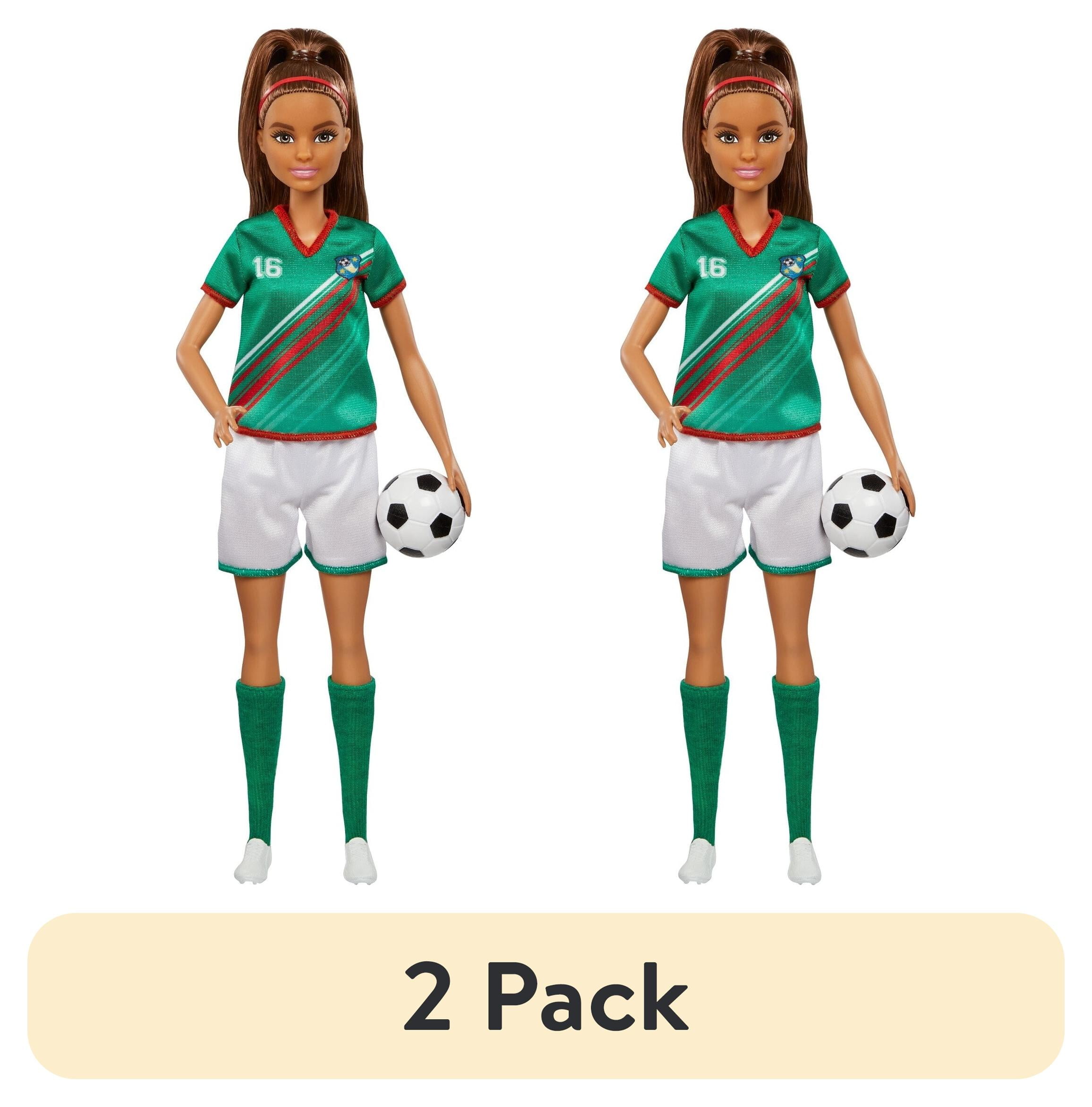 pack) Barbie Soccer Fashion Doll Dressed in Cleats, Colorful #16