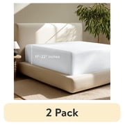 2 pack Bare Home Fitted Sheet - 22" Extra Deep Pocket - Premium 1800 Collection - King, White