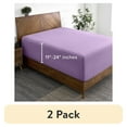 thumbnail image 1 of (2 pack) Bare Home Fitted Sheet - 24" Extra Deep Pocket - Premium 1800 Collection - Queen, Lavender, 1 of 8