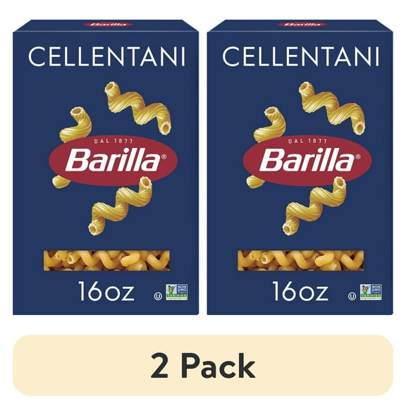 (2 pack) Barilla Classic Non-GMO, Kosher Certified Cellentani Pasta, 16 oz
