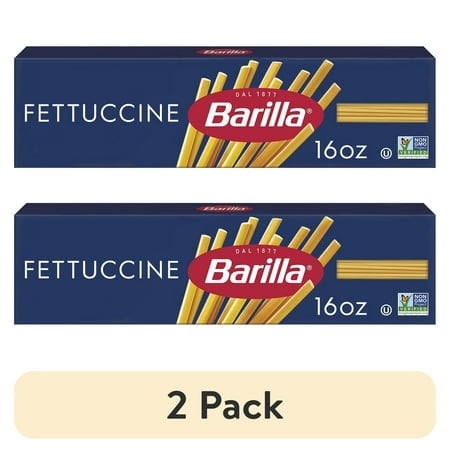 (2 pack) Barilla Classic Non-GMO, Kosher Certified Fettuccine Pasta, 16 oz