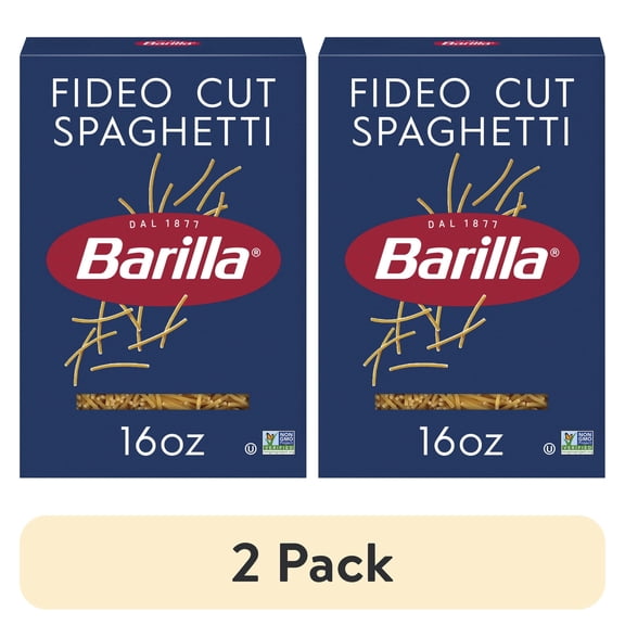 (2 pack) Barilla Classic Non-GMO, Kosher Certified Fideo Cut Spaghetti Pasta, 16 oz