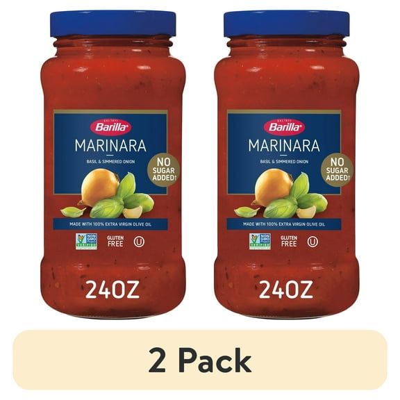 (2 pack) Barilla Pasta Sauce, Marinara, 24 oz., No Added Sugar, Gluten Free