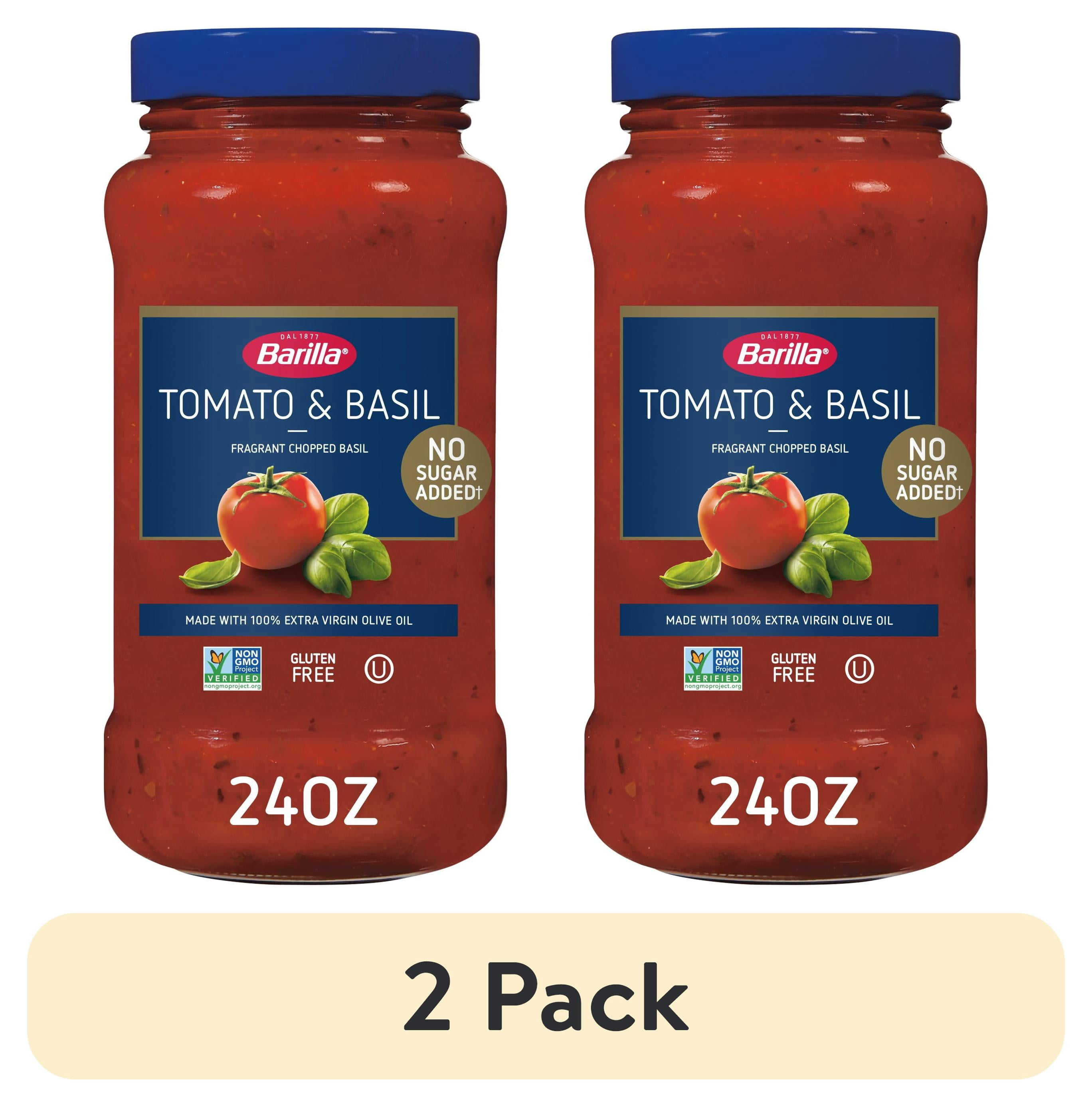 (2 pack) Barilla Pasta Sauce, Tomato and Basil, 24 oz., No Added Sugar, Gluten Free