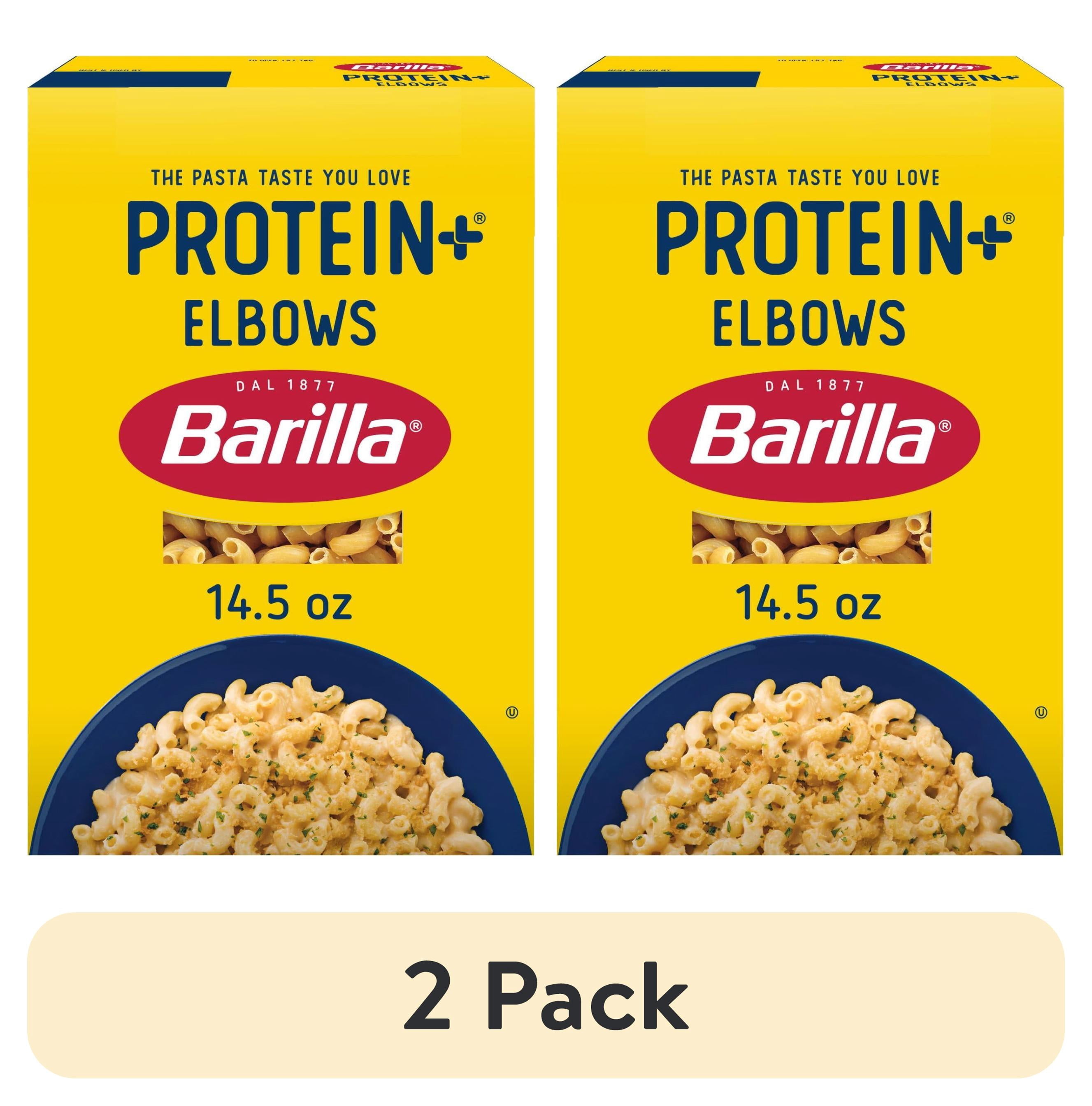 (2 pack) Barilla Protein+ Elbows Pasta, Plant Based Pasta, 14.5oz