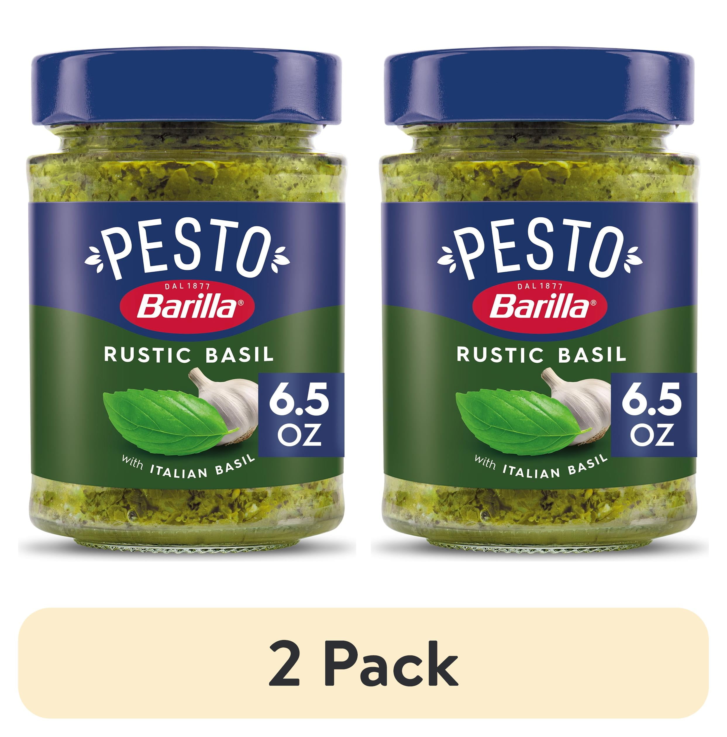 (2 pack) Barilla Rustic Basil Pesto Pasta Sauce, 6.5 oz