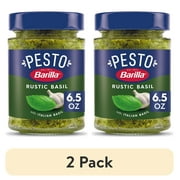 (2 pack) Barilla Rustic Basil Pesto Pasta Sauce, 6.5 oz
