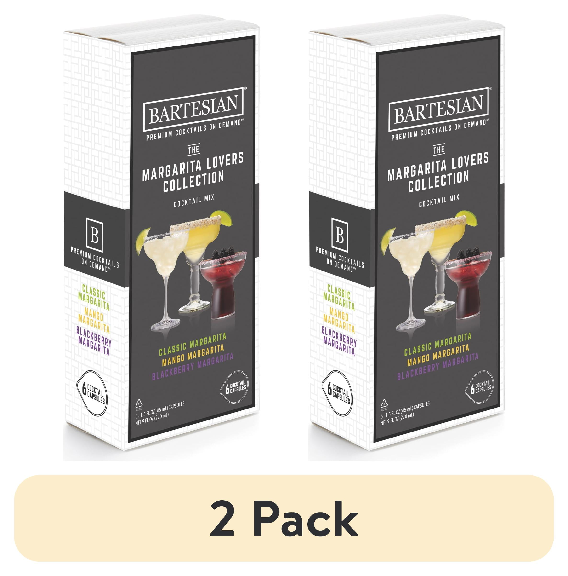 (2 pack) Bartesian Cocktail Mixer Capsules, Margarita Lovers Collection, 6 Pack