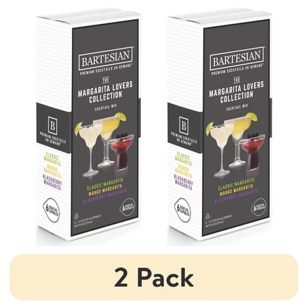 (2 pack) Bartesian Cocktail Mixer Capsules, Margarita Lovers Collection, 6 Pack