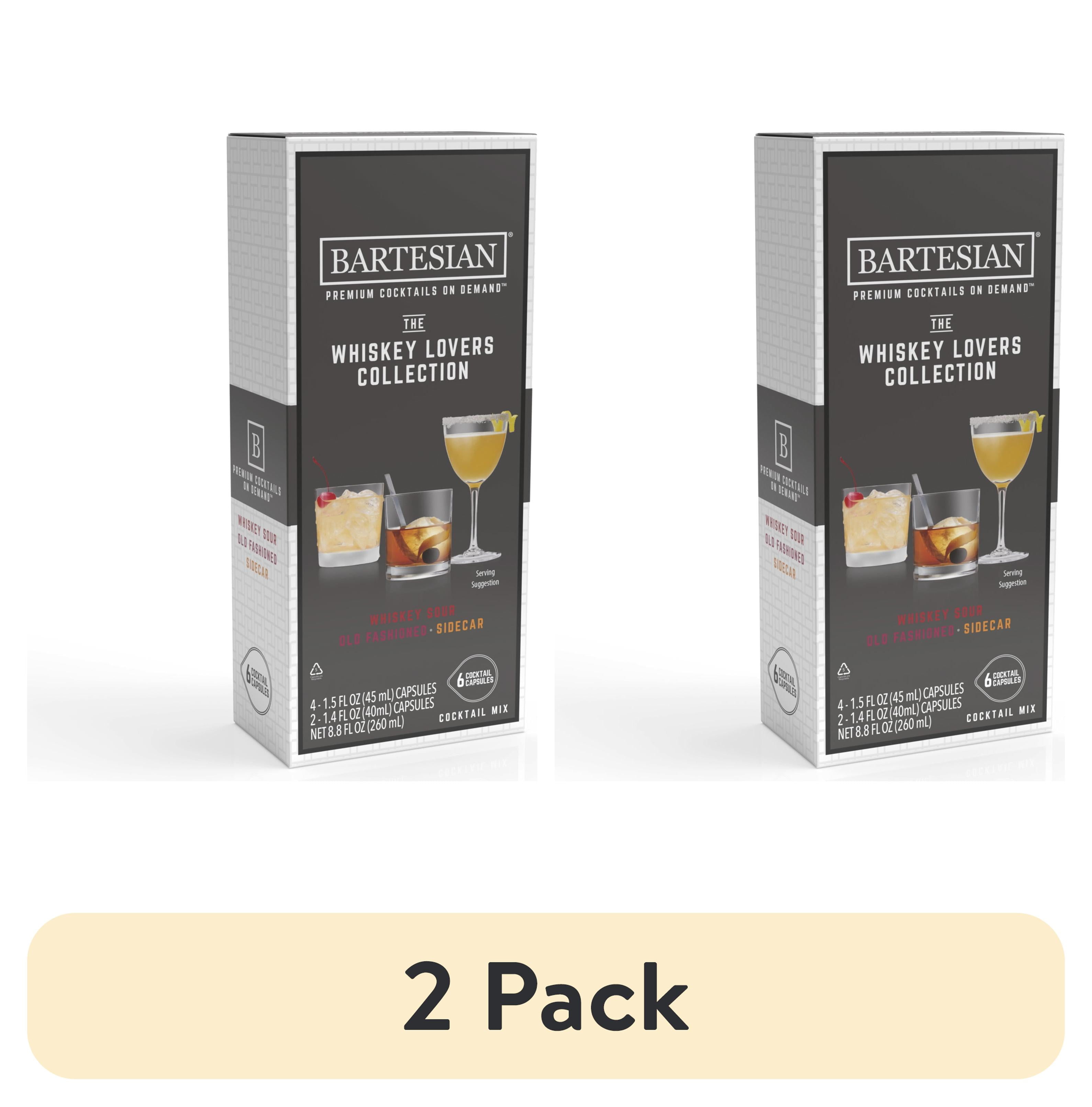(2 pack) Bartesian Cocktail Mixer Capsules, Whisky Lovers Collection, 6 Pack
