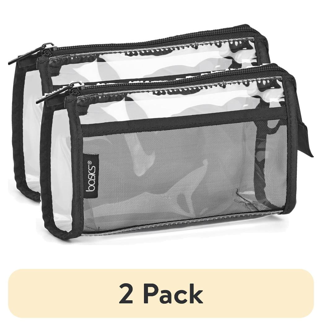 Basics Transparent Small Accessory Clutch with Plastic Zipper for