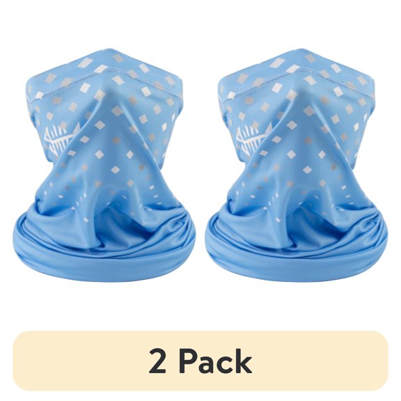 (2 pack) Bassdash Adjustable UPF 50+ UV Sun Protection Face Mask, Carolina, 1 Count