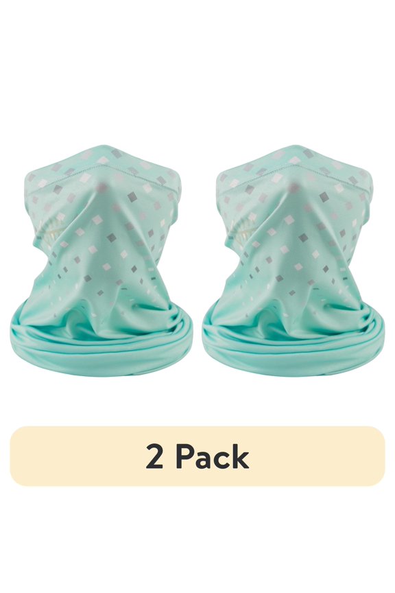 (2 pack) Bassdash Adjustable UPF 50+ UV Sun Protection Face Mask, Seafoam, 1 Count