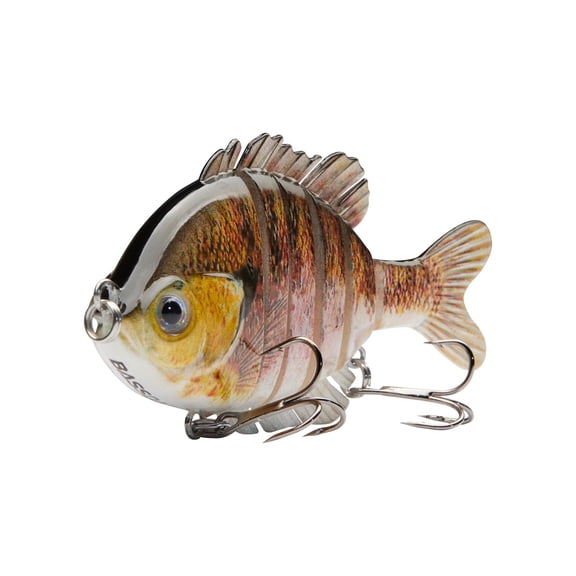 (2 pack) Bassdash SwimPanfish Multi Jointed Panfish Bluegill Swimbaits Hard Topwater Bass Lures Fishing Lure Crank Saltwater 3.5in/0.85oz
