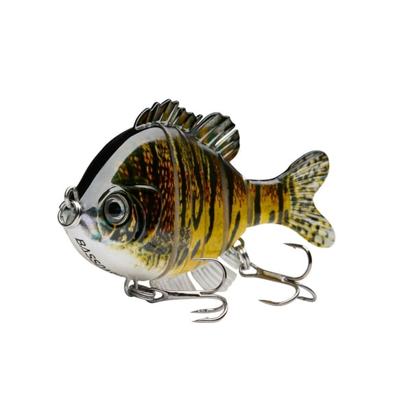 (2 pack) Bassdash SwimPanfish Multi Jointed Panfish Bluegill Swimbaits Hard Topwater Bass Lures Fishing Lure Crank Saltwater 3.5in/0.85oz
