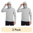 thumbnail image 1 of (2 pack) Bassdash UPF 50+ Men’s Long Sleeve Fishing Shirt with Mask UV Neck Gaiter Hoodie, 1 of 8