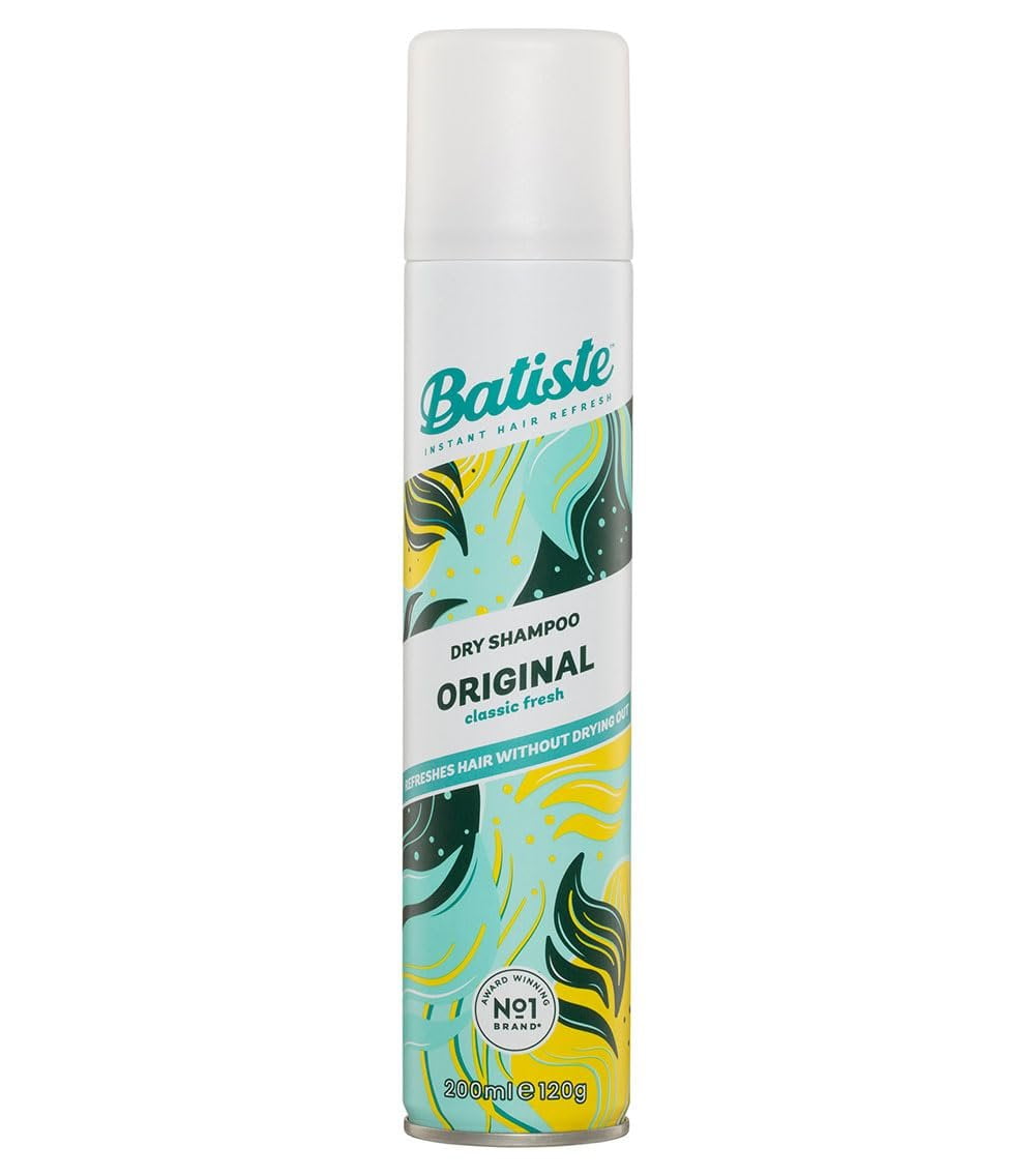 (2 pack) Batiste Original Dry Shampoo, Absorbs Oil & Grease, Classic Clean Scent, 5.71 oz