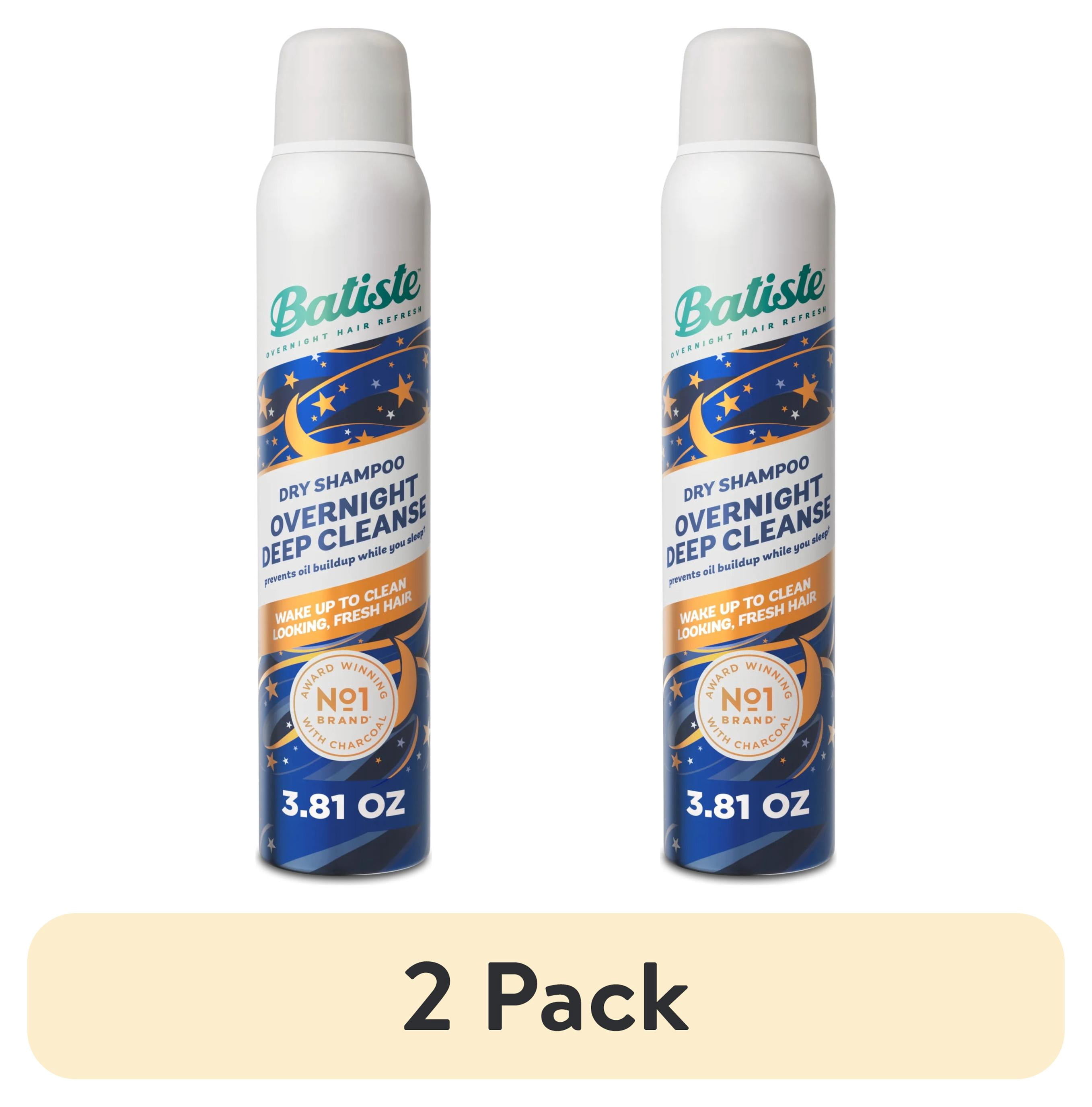 (2 pack) Batiste Overnight Deep Cleanse Dry Shampoo, Wake up to Beautiful Hair, 3.81 oz