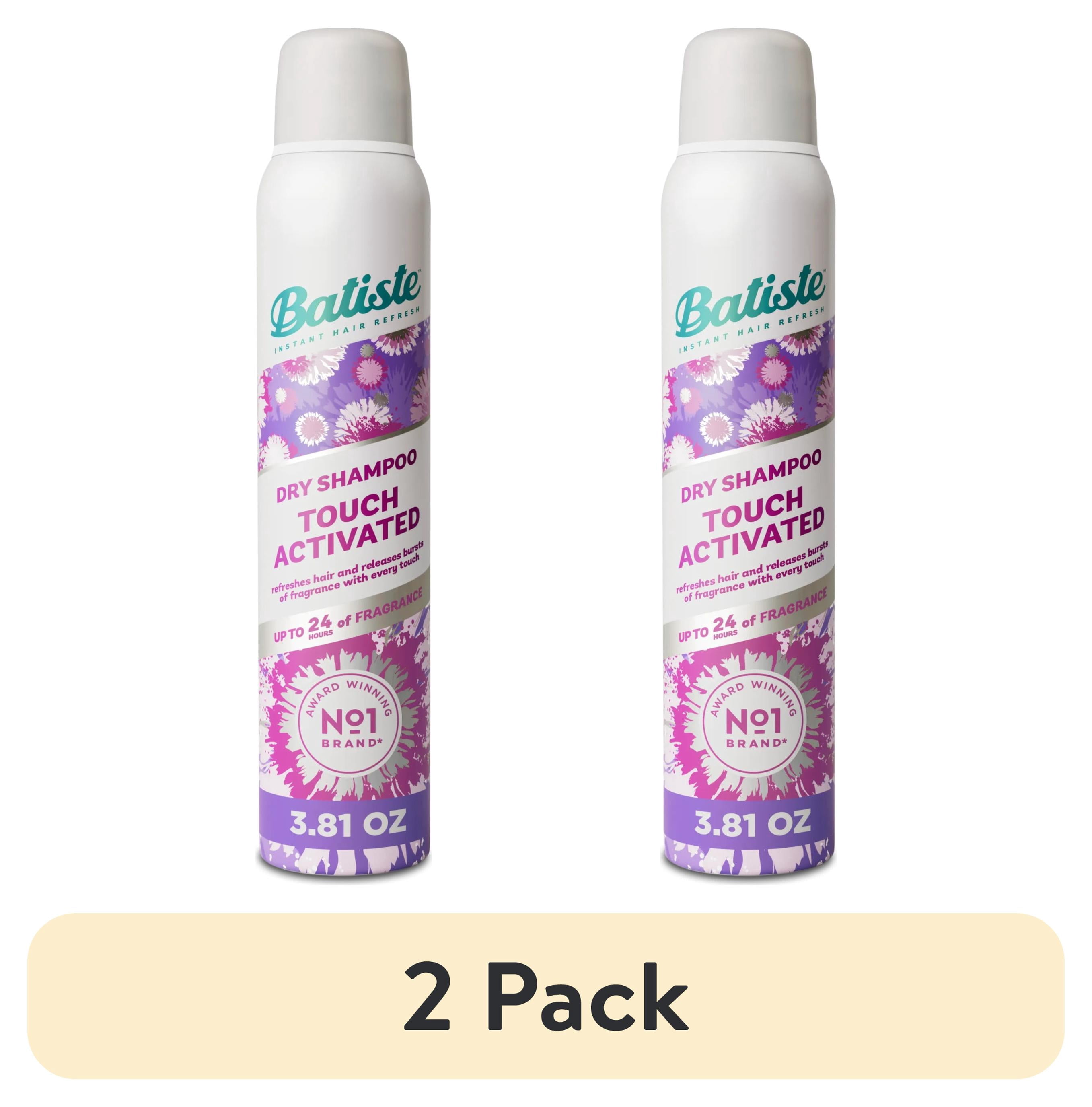 (2 pack) Batiste Touch Activated Dry Shampoo, Absorbs Oil with Scent Releasing Technology, 3.81 oz