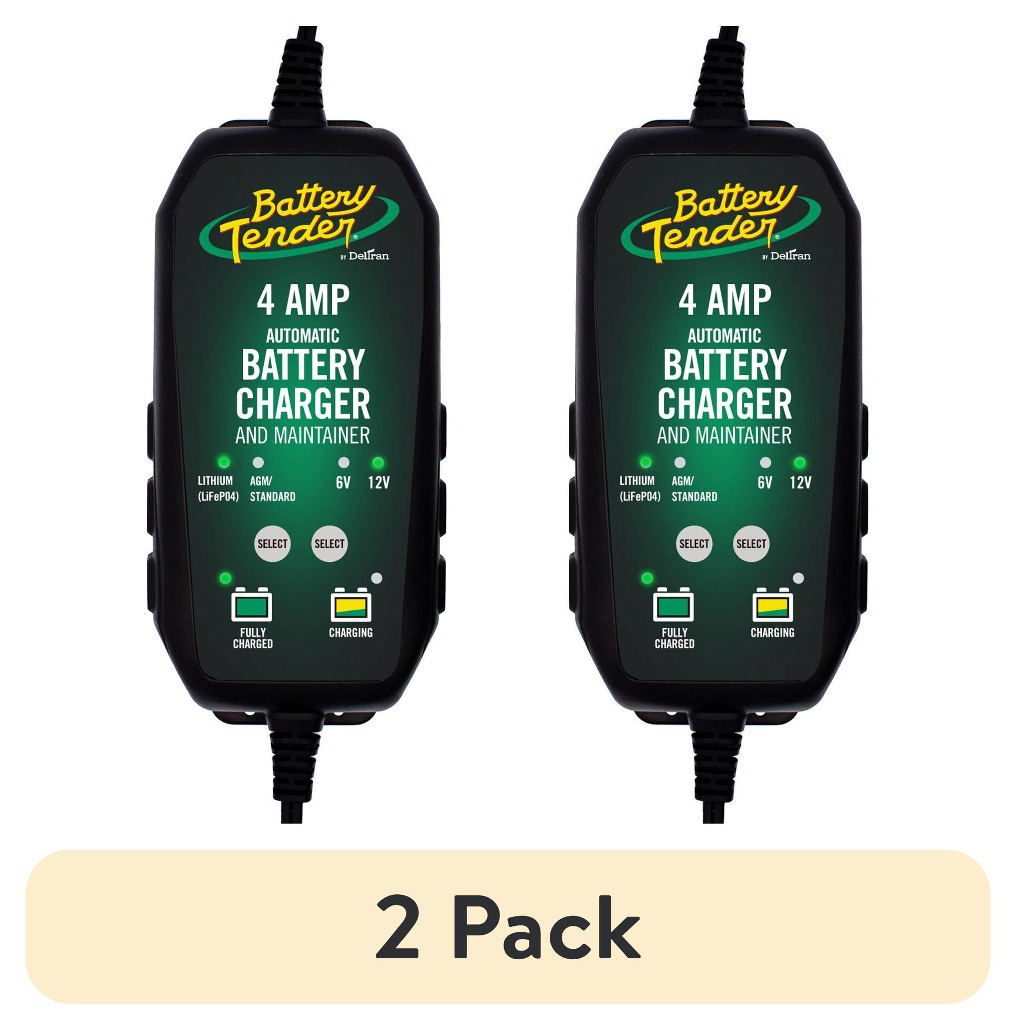 (2 pack) Battery Tender 4 Amp, 6V or 12V Selectable Battery Charger, New