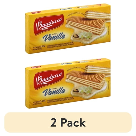 (2 pack) Bauducco Vanilla Wafer, 5.82 oz Flow Pack