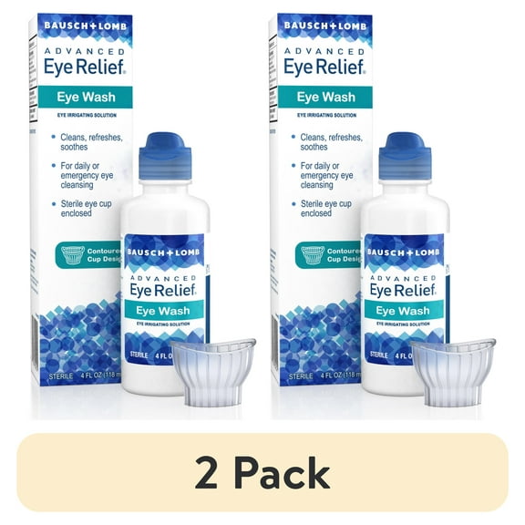 (2 pack) Advanced Eye Relief Eye Wash for Eye Cleansing, 4 fl oz