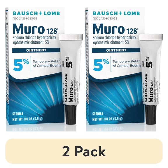 (2 pack) Bausch & Lomb Muro 128 5% Ointment 3.50 g