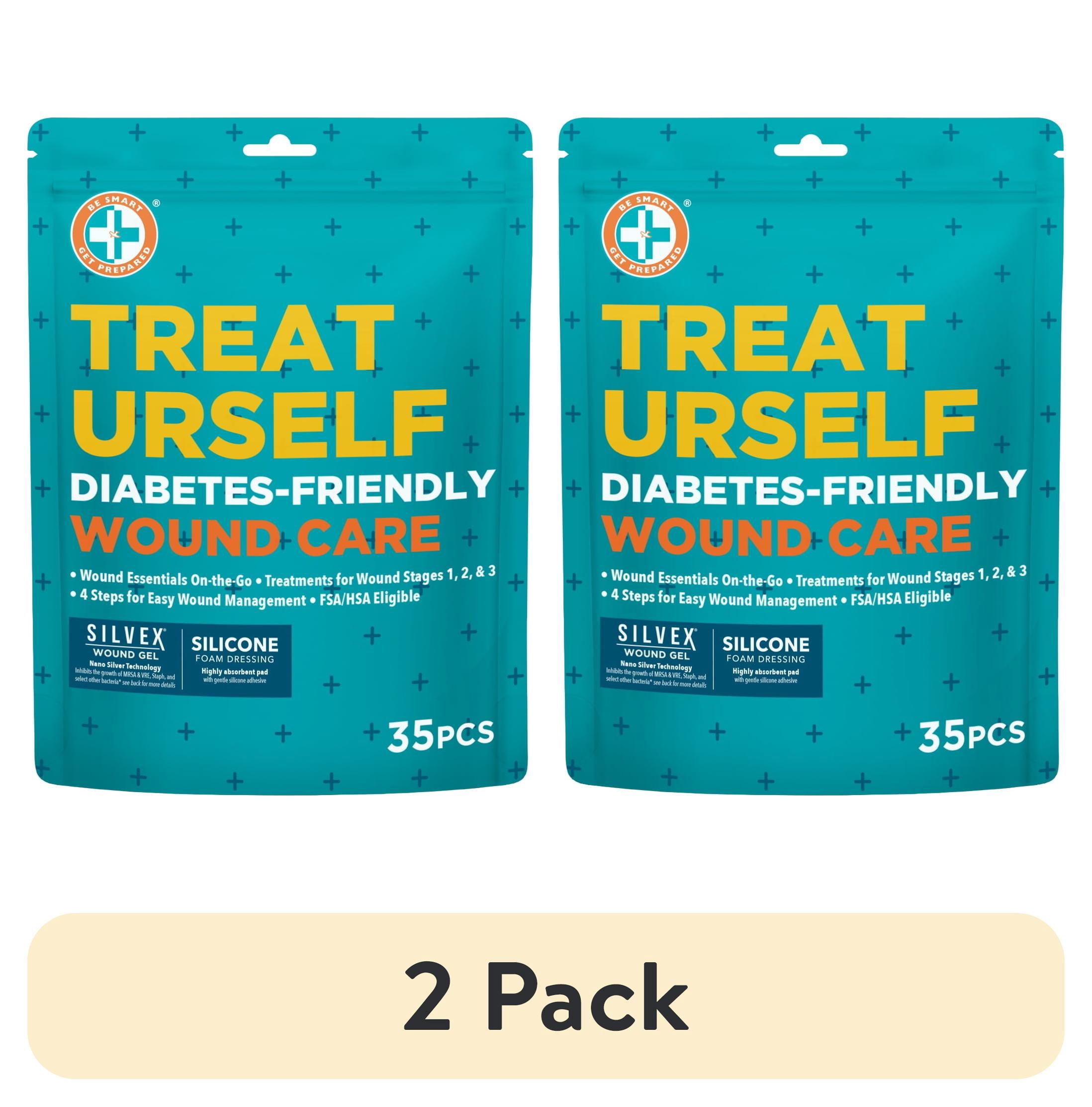 (2 pack) Be Smart Get Prepared, Treat Urself, Diabetes-Friendly Wound Care Kit, 35 Pieces