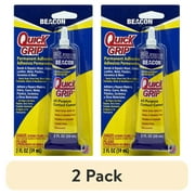 (2 pack) Beacon Adhesives Quick Grip Permanent Adhesive with Fast Drying Time, Crystal Clear and Weather-Proof