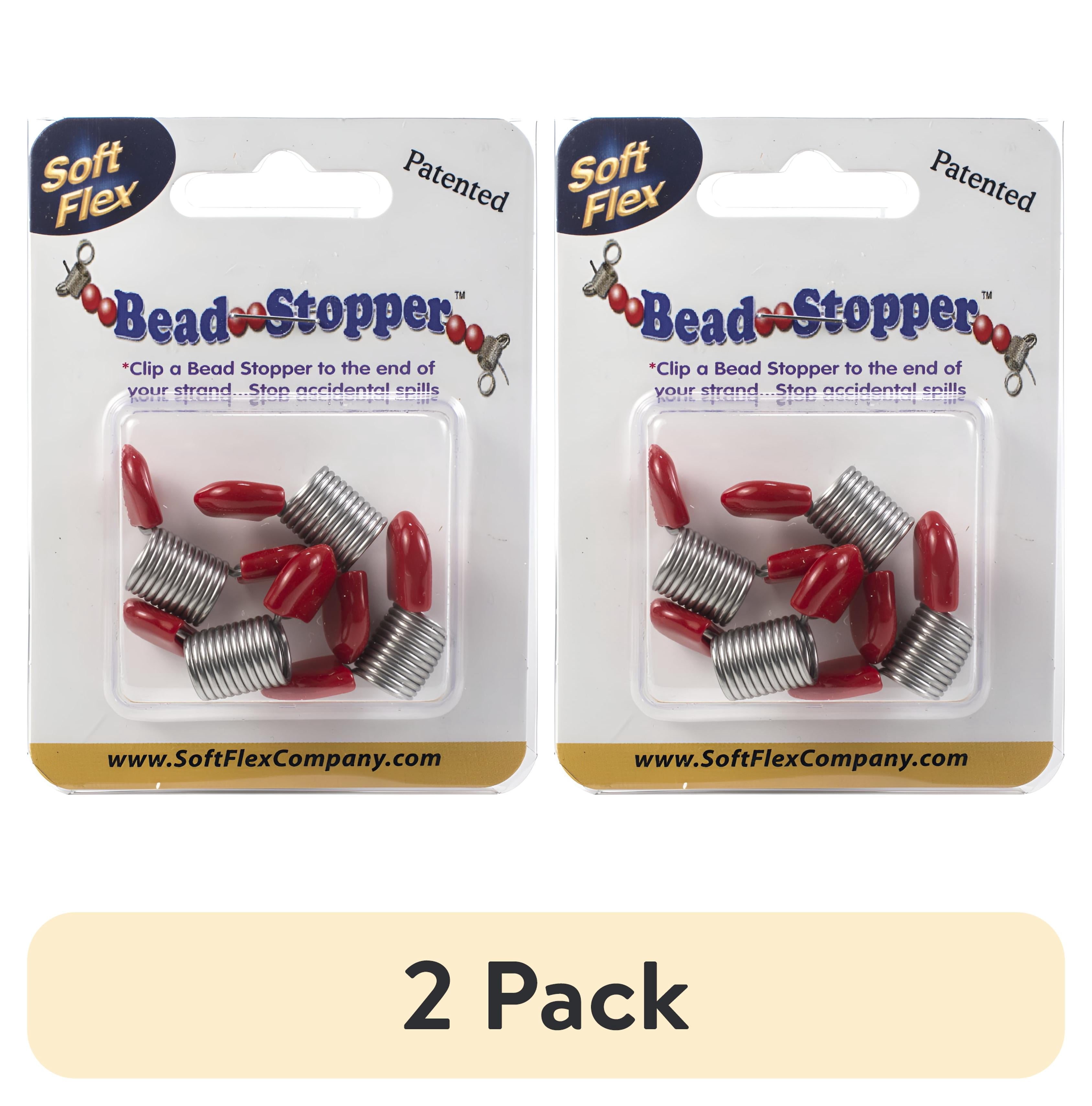 (2 pack) Bead Stopper 4/pkg, Plastic Topped Metal - Walmart.com