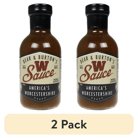 (2 pack) Bear & Burton's, The W Sauce - America's Worcestershire All Natural 12 Fluid oz. Bottle (Liquid)