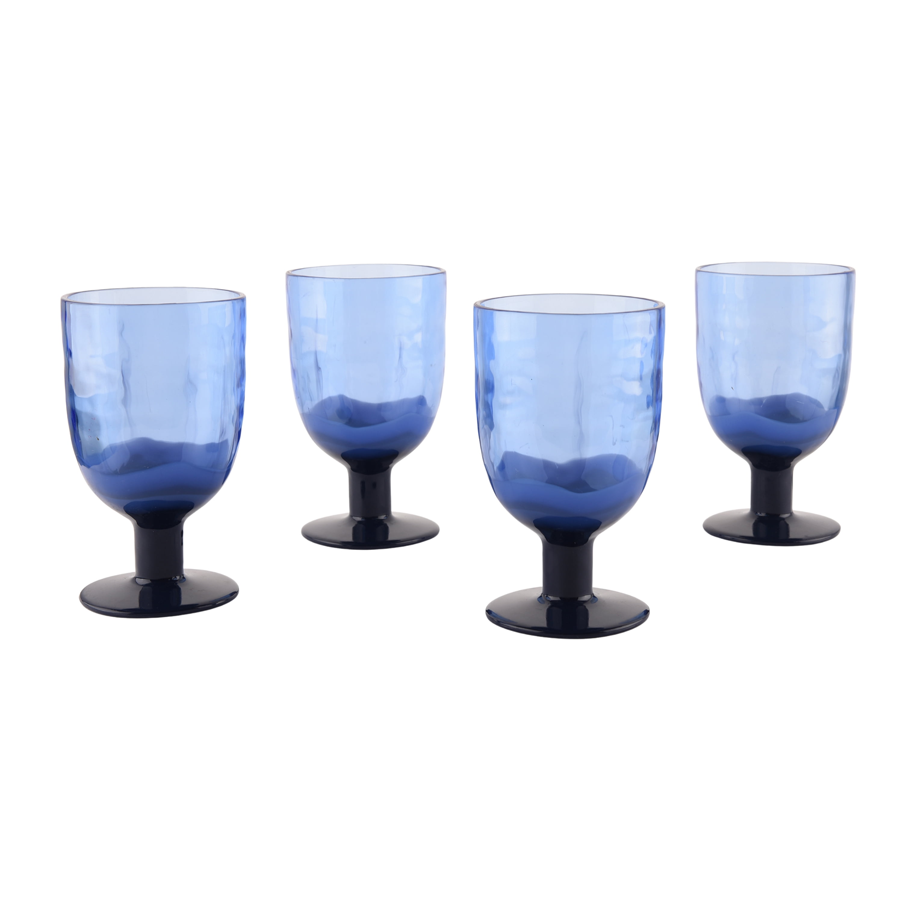 (2 pack) Beautiful 4-Piece 16-Ounce Acrylic Goblet Wine Colorblock Set, Multi-Color by Drew Barrymore