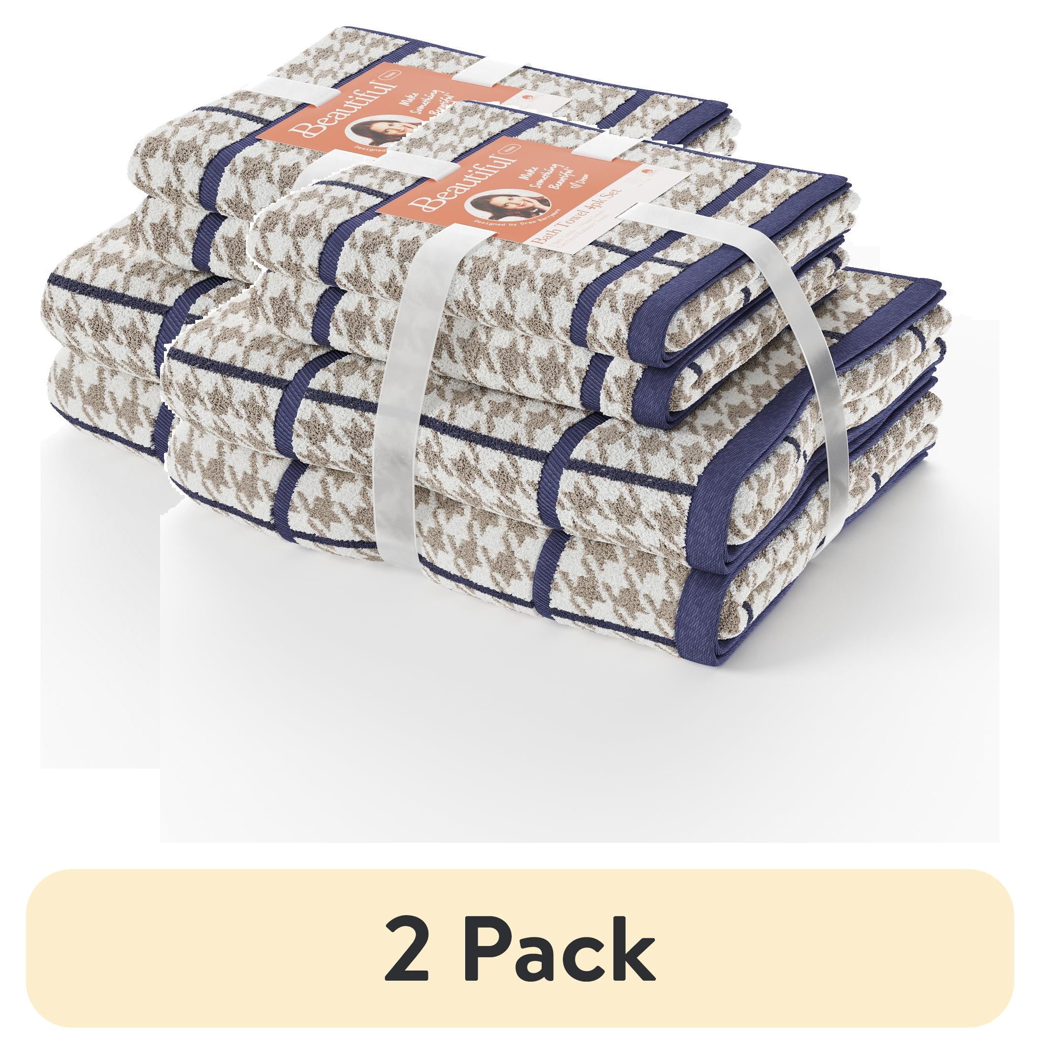 Beautiful Wallpaper 4pk Towel Set Contains 2 Bath 2 Hand Rose Pink