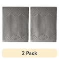 thumbnail interactive-video image 1 of (2 pack) Beautiful by Drew Barrymore Textured Bath Towel, Soft 100% Cotton, Charcoal Gray, 1 of 9