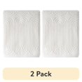 thumbnail interactive-video image 1 of (2 pack) Beautiful by Drew Barrymore Textured Bath Towel, Soft 100% Cotton, Off White, 1 of 9