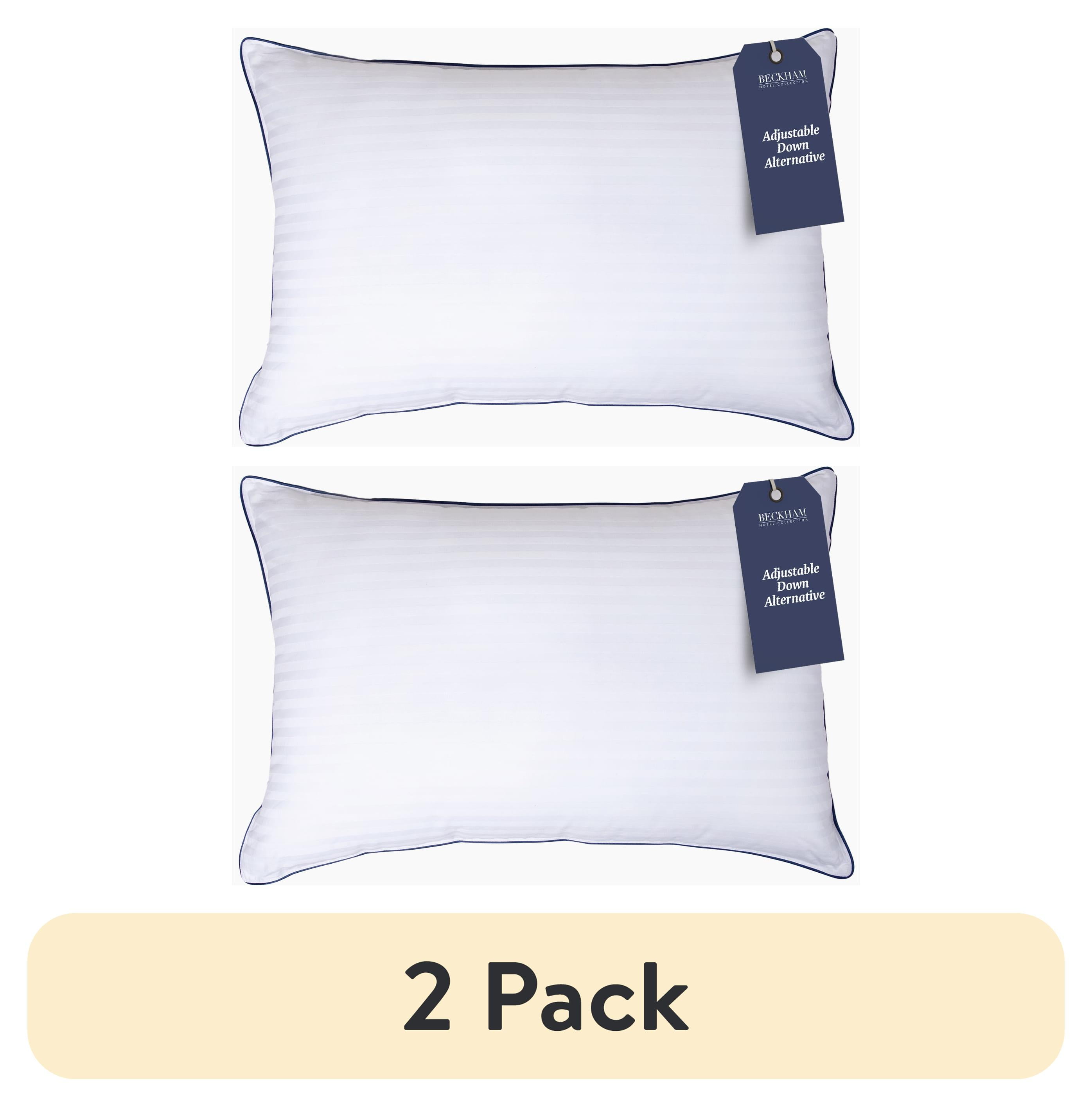 (2 pack) Beckham Hotel Collection Customizable Down Alternative Queen Pillow 1 Pack, Adult