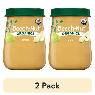(2 pack) Beech-Nut Organics Stage 1 Organic Baby Food, Pear, 4 oz Jar
