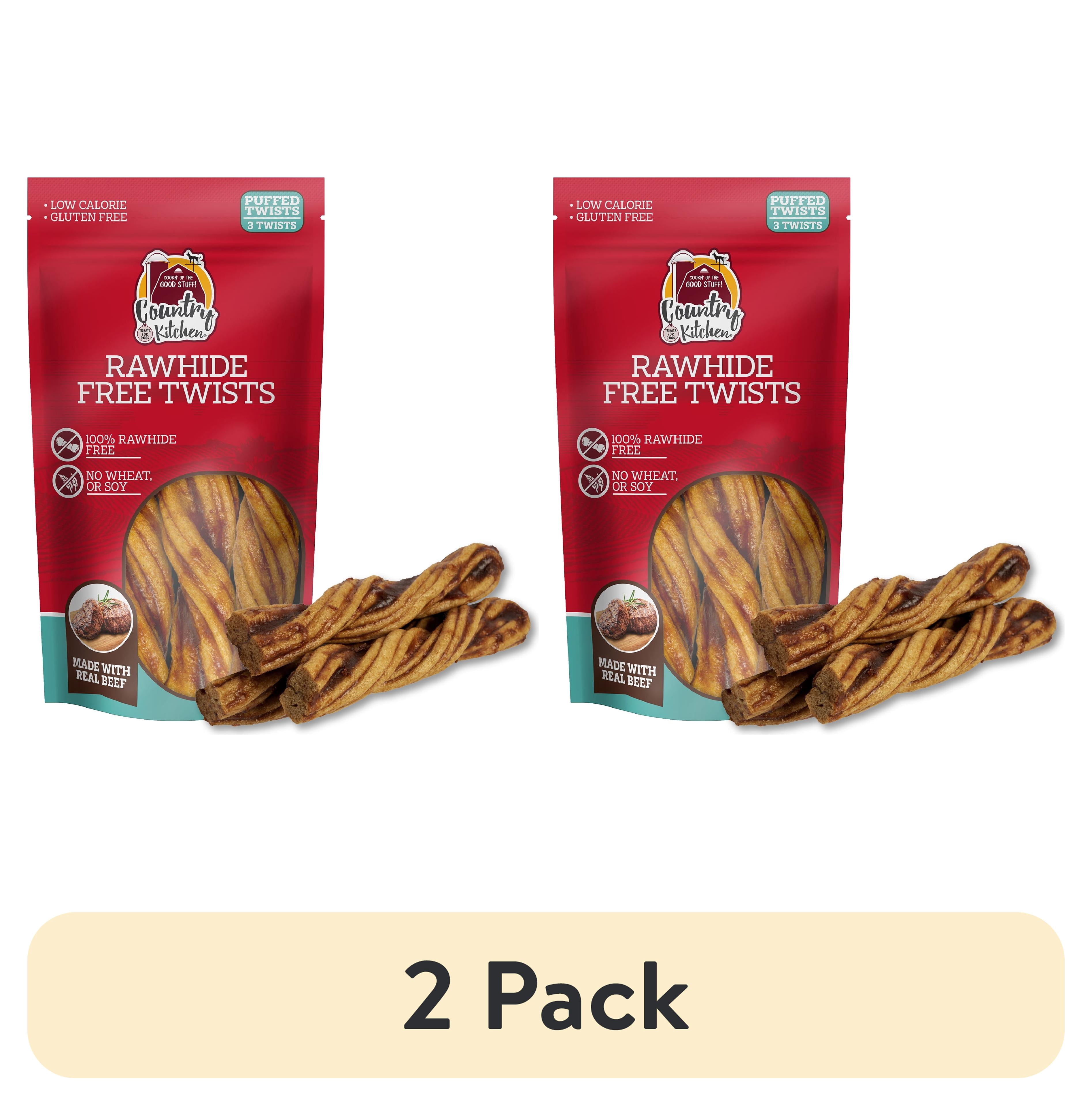 (2 pack) Country Kitchen Beef Nohide Twist Dog Treats 3CT