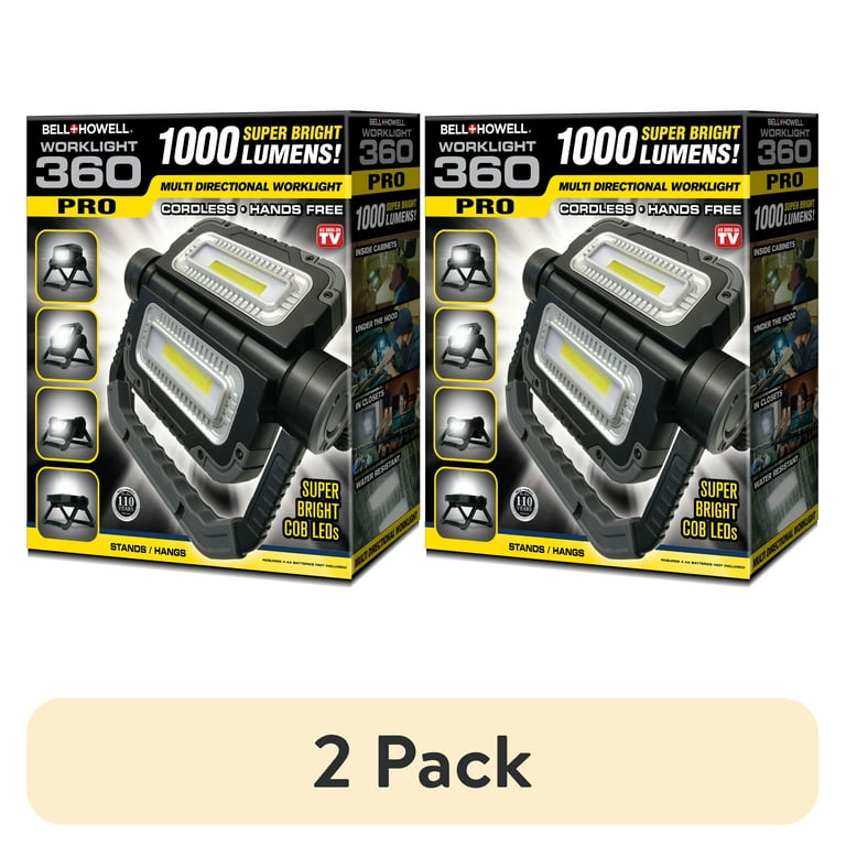 2 pack) Bell + Howell Bionic Work Light 360 Pro Multidirectional