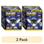 (2 pack) Bell + Howell TriBurst Garage Lights 144 LED Bulb 4000 Lumens Ceiling Deformable Linkable Lights