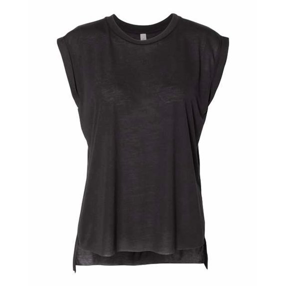 (2 pack) Bella+Canvas 8804 - Women's Flowy Rolled Cuff Muscle Tee