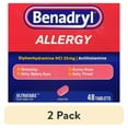 thumbnail image 1 of (2 pack) Benadryl Ultratabs Allergy Relief Diphenhydramine Antihistamine 25mg, 48 ct, 1 of 3