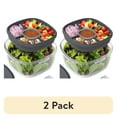thumbnail interactive-video image 1 of (2 pack) Bentgo All-in-One Glass Salad Container 5-Compartment Dark Gray 61 oz or 7.6Cups. (BGLASSAL-DG), Designed to Help with Packed Lunches and Daily Commutes, 1 of 11