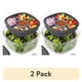 thumbnail image 1 of (2 pack) Bentgo Glass All-in-One Salad Container - Dark Gray, 1 of 9